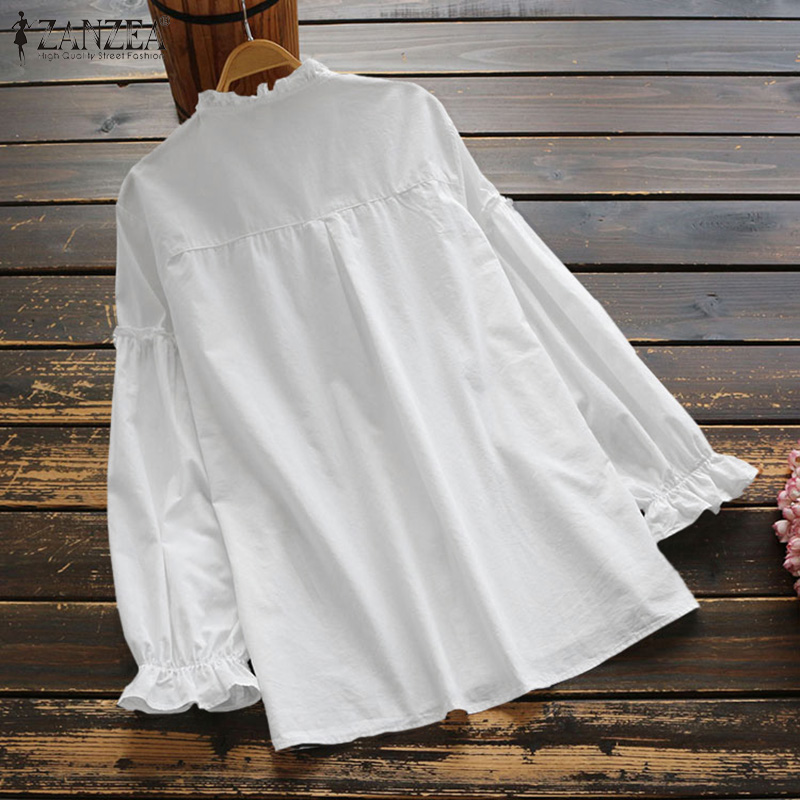 売れ筋商品|||ボス シャツ レディース トップス BEBRODY - Button-down blouse - open white Womens Fashion 2024 Shirts Tops Long Sleeve Lace Up Side
