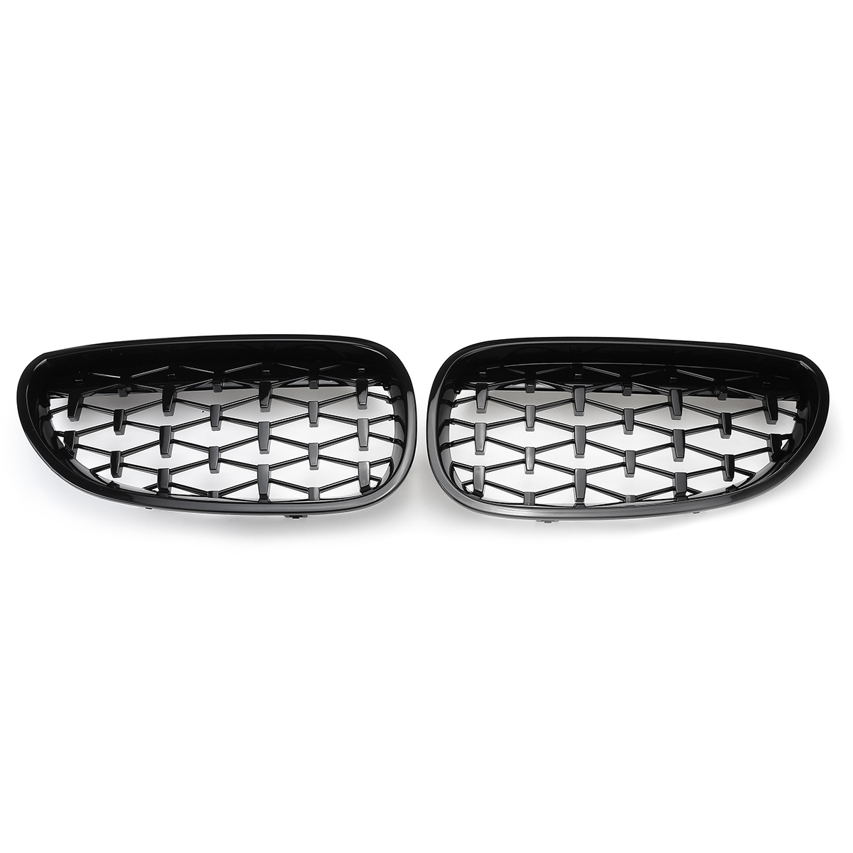 For BMW 5-Series E60 E61 M5 03-10 Front Kidney Diamond Meteor Style Grill Grille
