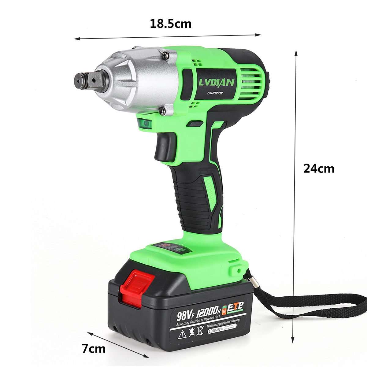 TEMPSA 98V Clé à Chocs Electrique Sans fil avec Batterie Liion