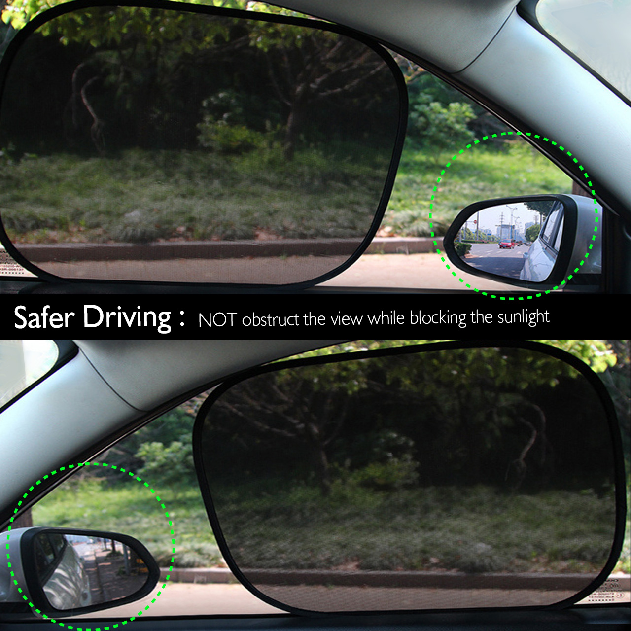 Audew 4Pack Car Window Shade Protective from Sun Glare and UV Rays Audew 4Pack Car Window Shade Protective from Sun Glare and UV Rays