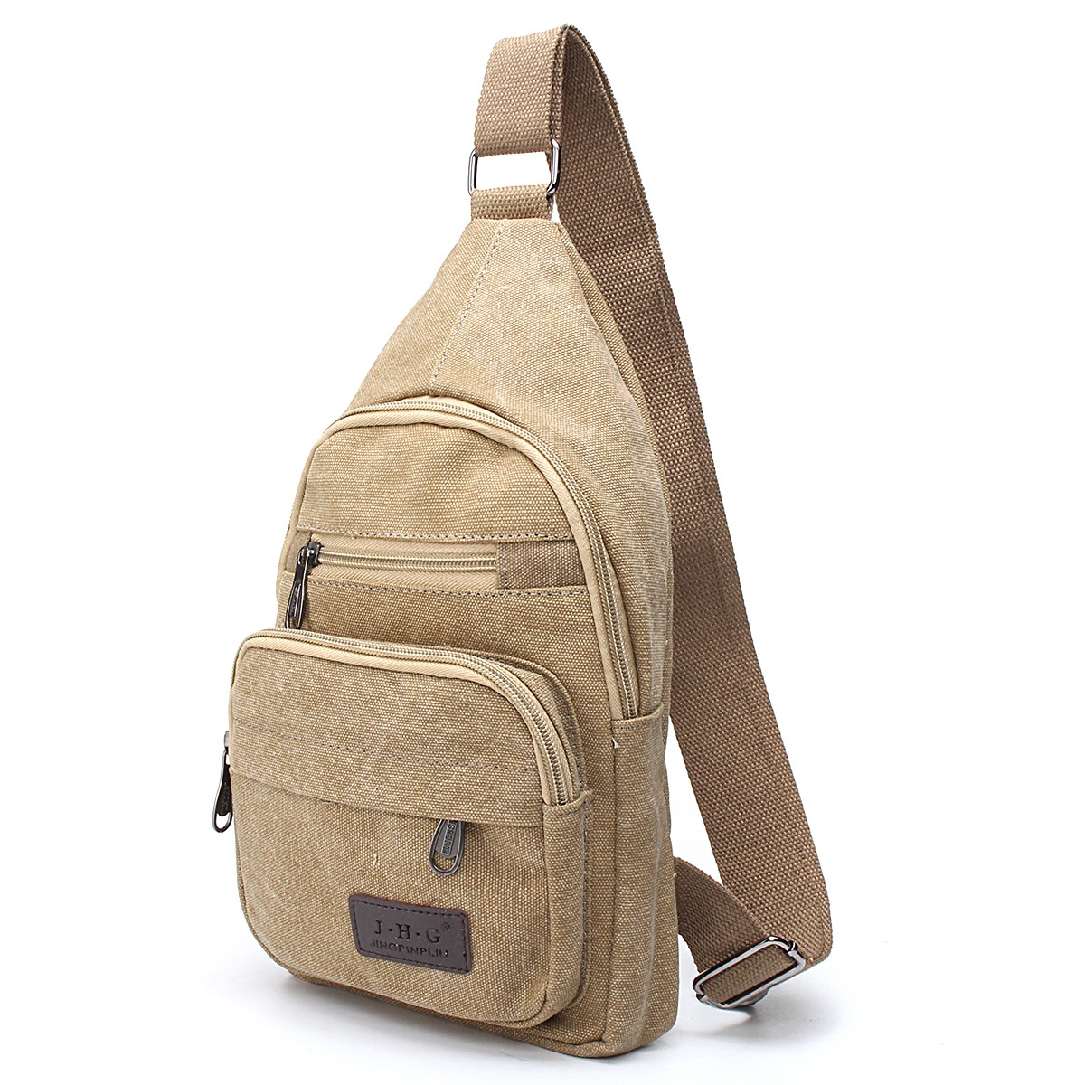 Men Military Canvas Messenger Shoulder Sling Backpack Chest Bags School Bag HOT Khaki | Lazada ...