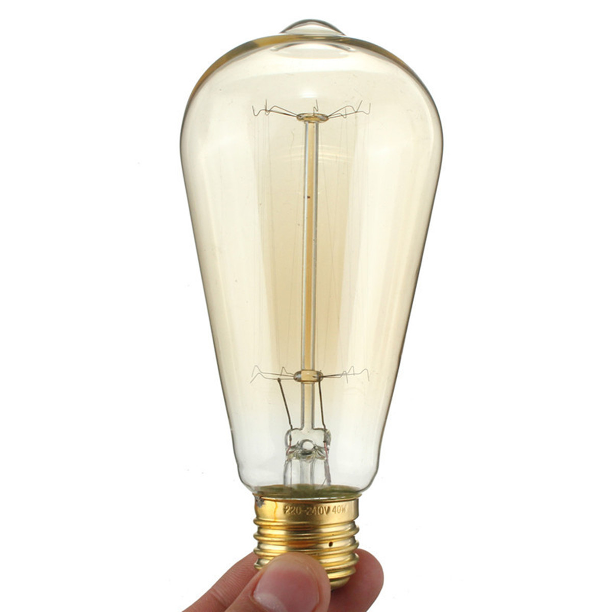 LAVENT 2X E27 ST64 Ampoule Filament Carbone 40W Incandescente Vintage Edison Rétro 220V