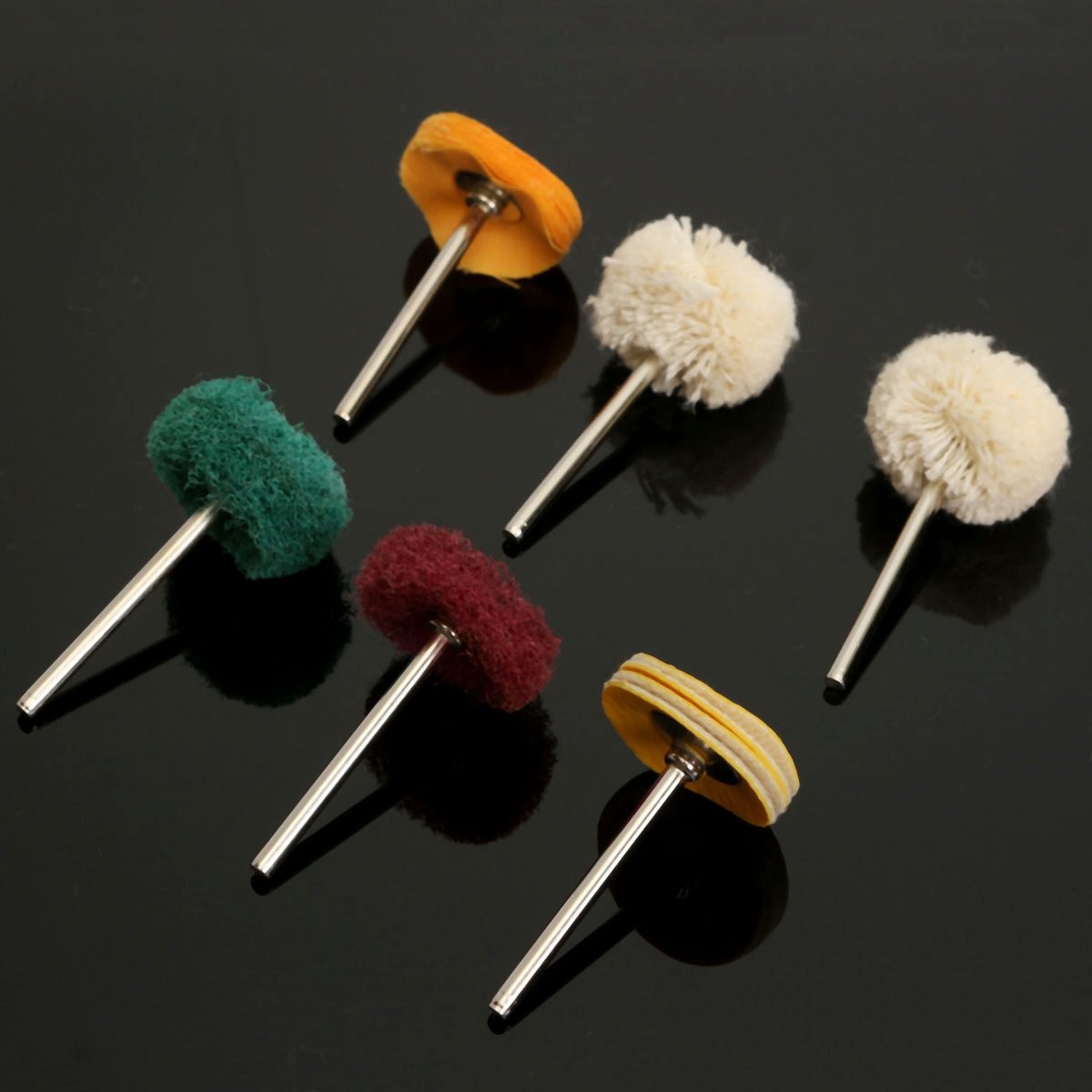 6pcs Polisher Buffer Wheel Polishing Buffing Pad Brush Kit For Rotary