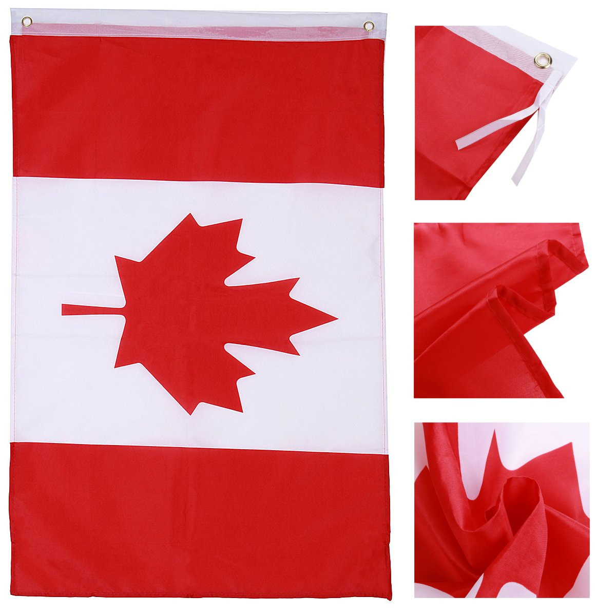 3x2' Canadian Flag Maple Leaf Outdoor Polyester Canada Banner With ...