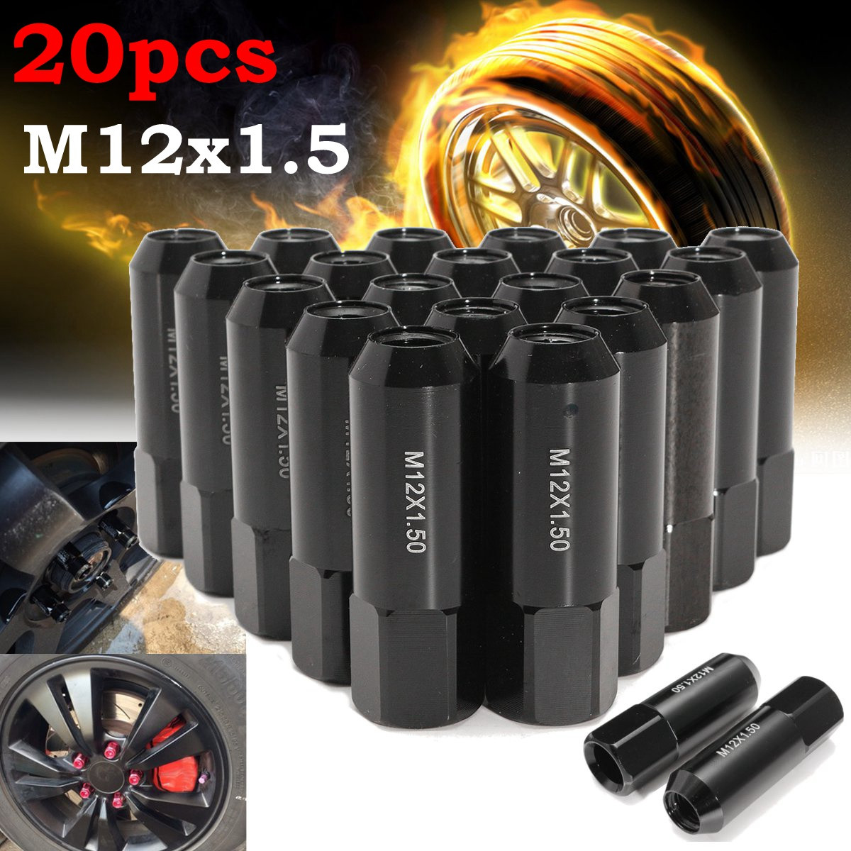 20 VIS m12 x 1,5 Roue JANTES ALU Kegelbund 60 ° 29 mm