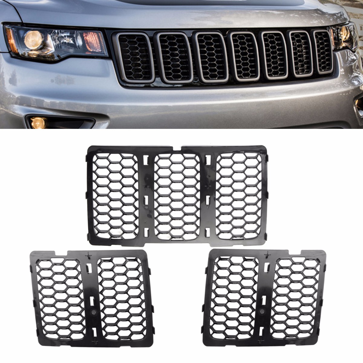 U Kit de Grille Inserts pour Jeep Grand Cherokee 20142016 Cdiscount Auto