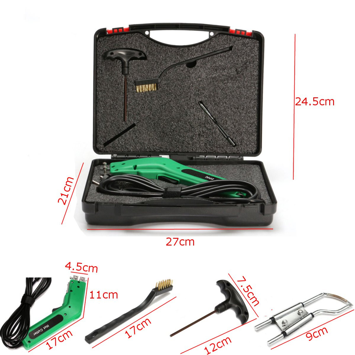 Coupe-couteau Chauffant 100W 110V/220V – Pour Corde, éponge, Tissu, Avec Réglage Température, 3m Câble