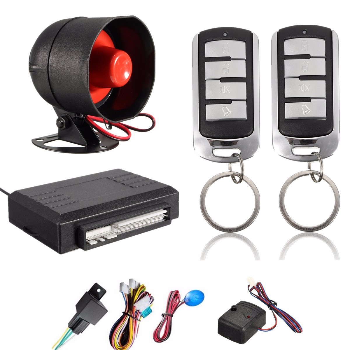 Universel Kit Voiture Auto Alarme Sirène Système Sécurité Klaxon+2 Cdiscount Auto