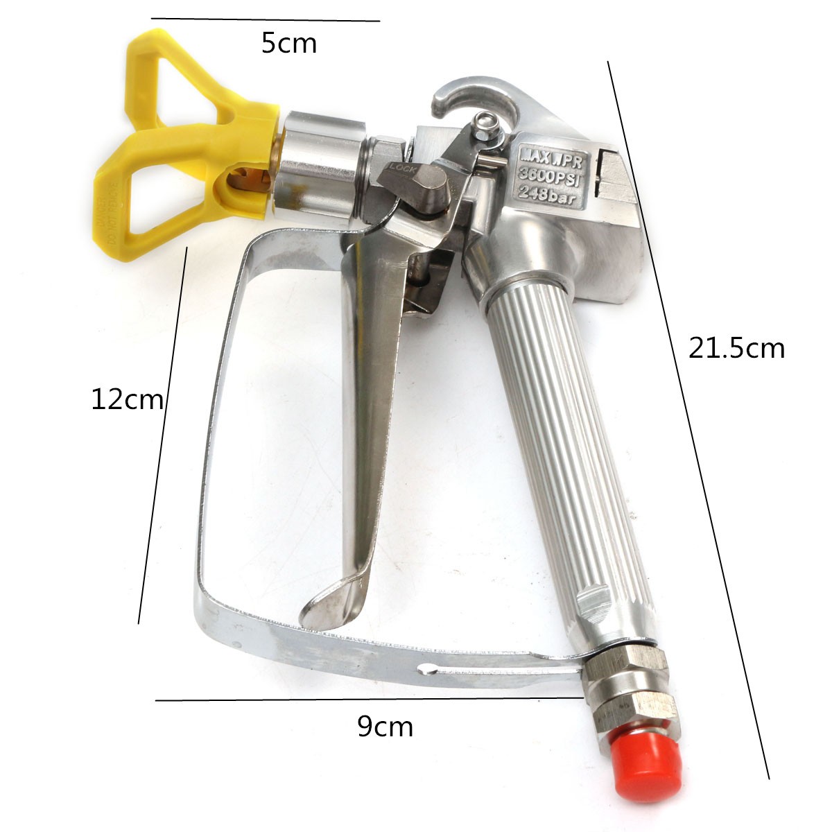 Airless Pistolet à Peinture Pulvérisation 3600PSI Haute Pression   Buse ...