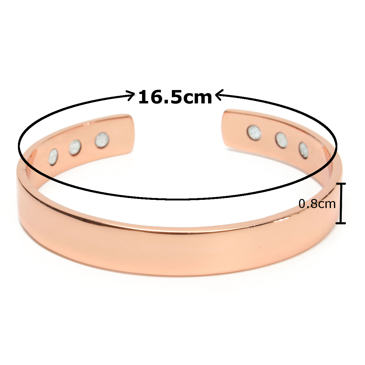 Bracelet En Cuivre Magnétique Pour Soulager L'Arthrite - 6 Aimants - Remède Naturel - Neuf