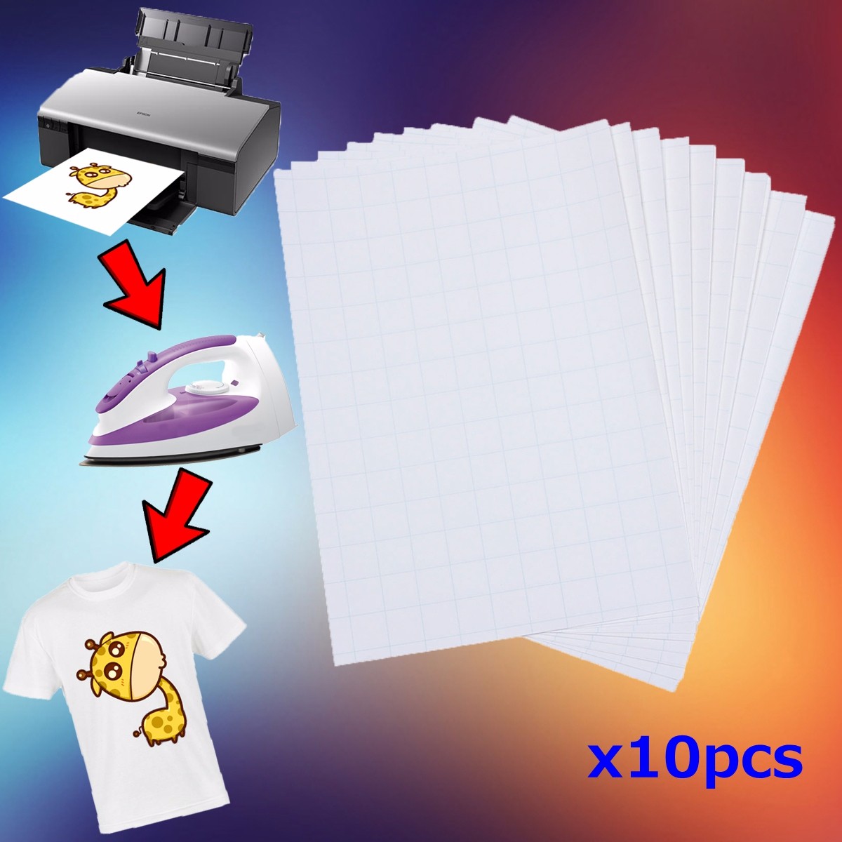Papier Autocollant Waterslide Wellington - 20 Feuilles A4, Pour Impressions Laser