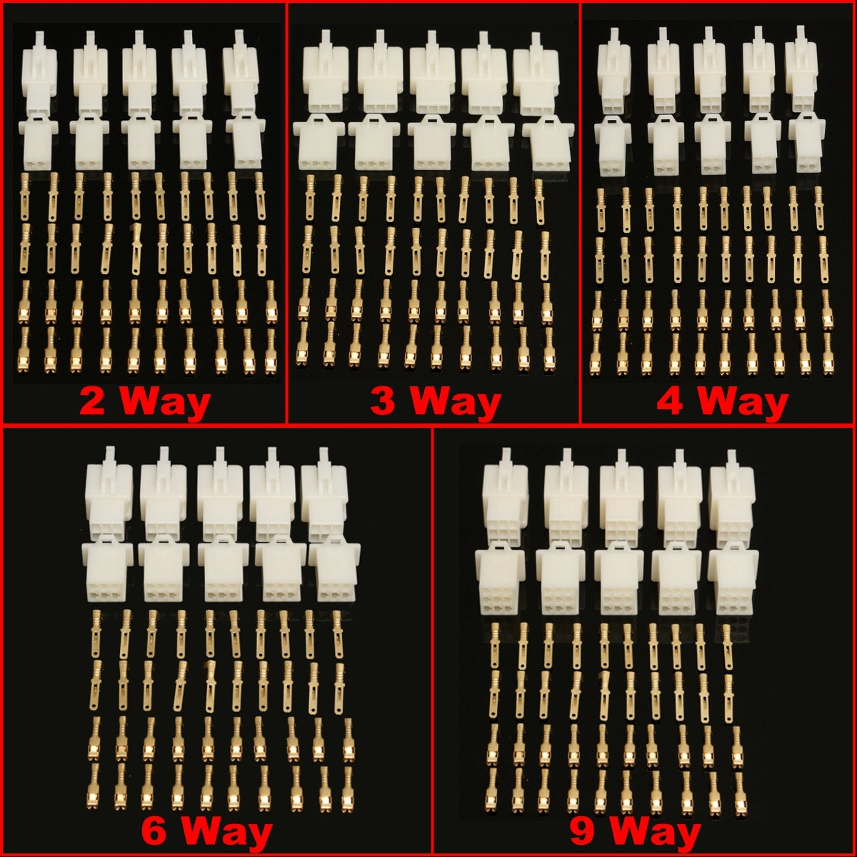Kit de 2.8mm Mini Connecteur Terminal Eléctrique Auto Moto Scooter 4