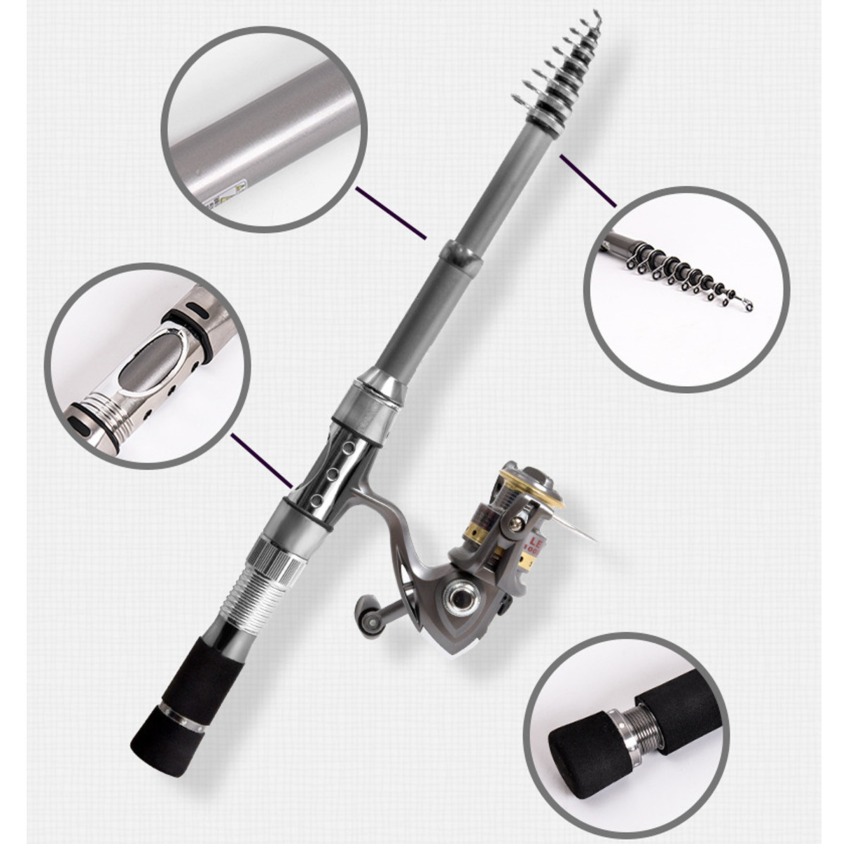 Canne à Pêche Télescopique Carbone Ultralégère – Portable Mer – 1 Pièce – Neuf