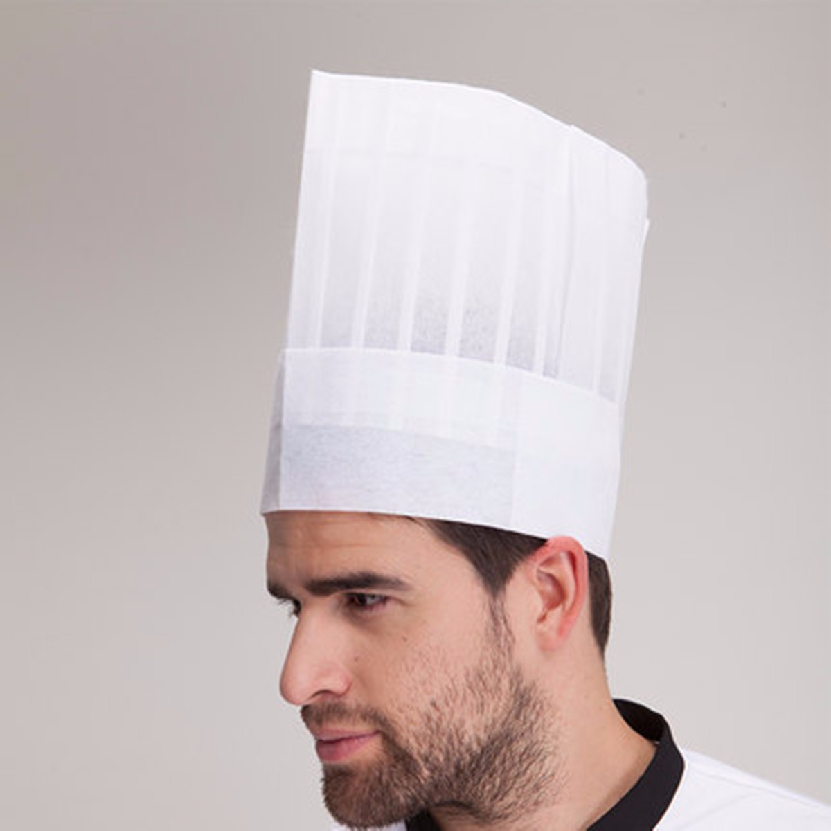 SM SunniMix 20 x Toque de Cuisinier Adulte Chapeau de Cuisine Jetable 