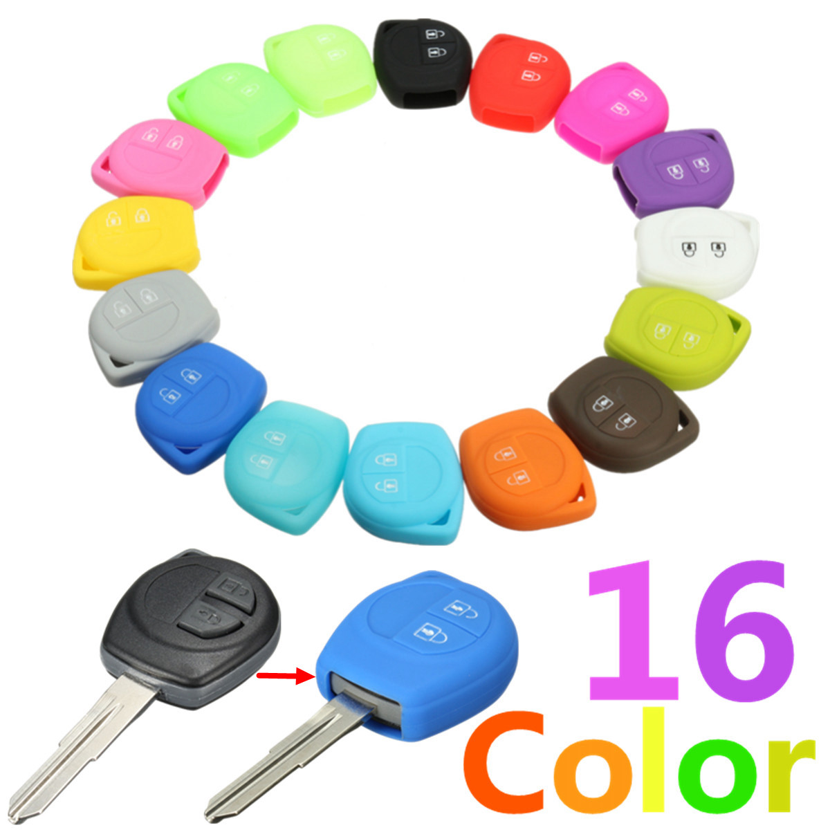 Telecomando/custodia Per Chiavi Per Suzuki Swift Grand Vitara Alto Remote Key 2 Button Flip Key Case Upgrade 1 800x800