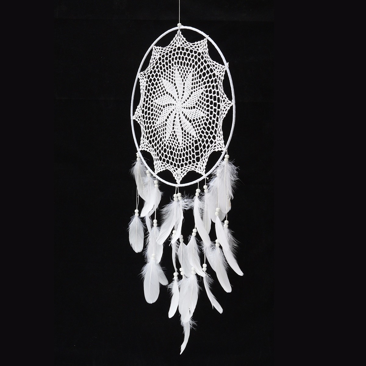 Capteur de rêves attrape rêve dreamcatcher bleu turquoise plumes cuir et pierres