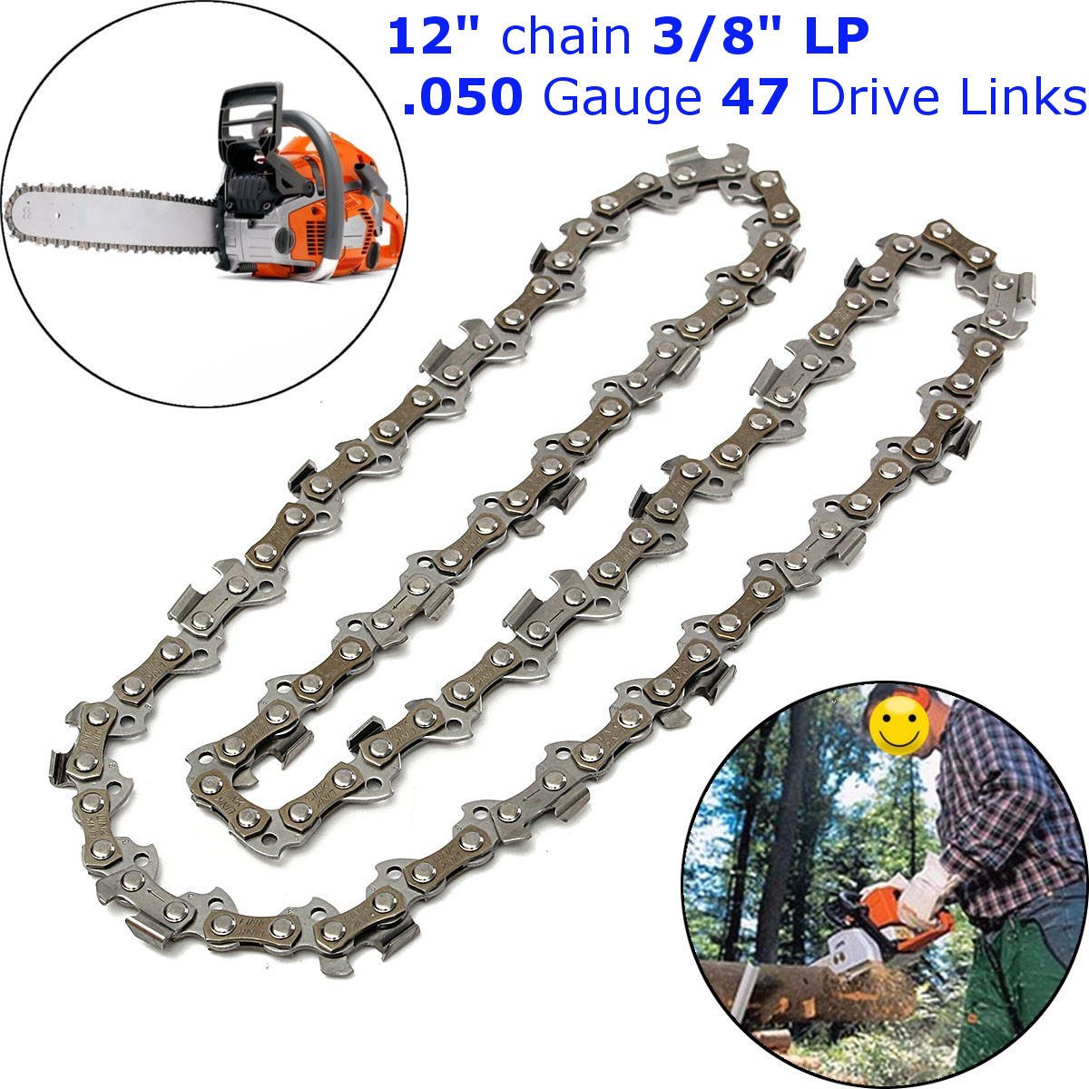12 Chainsaw Chain Blade Homelite Super 2 Bandit Little Red XL 47DL 3