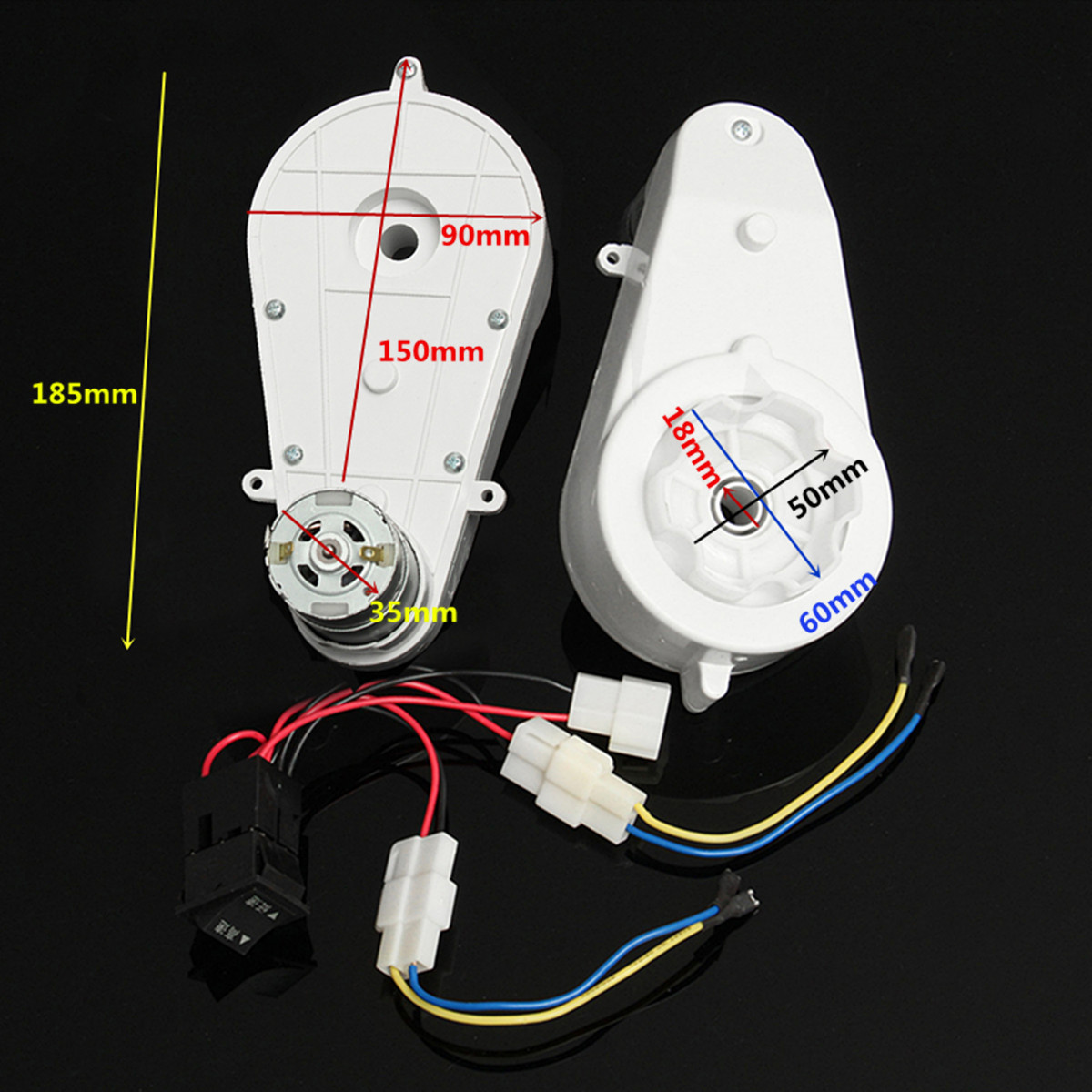 Boîte De Vitesse 12V 30000RPM Pour Voiture Enfant – Moteur 35W, RS550, 490g