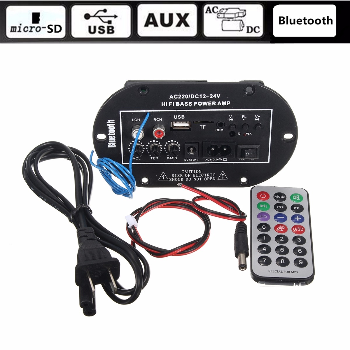 Shop Generic 50W Car Bluetooth Subwoofer HiFi Bass Amplifier Board