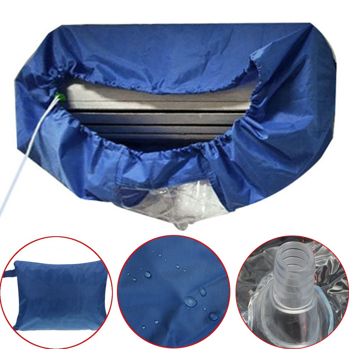 FINEVERNEK Housse Climatiseur Extérieur, Plus épaisse Climatiseur Protection Extérieure, Anti Poussière Anti Neige Imperméable Résistant Au Soleil Housse Climatiseur Protection, Gris(80 * 28 * 54cm