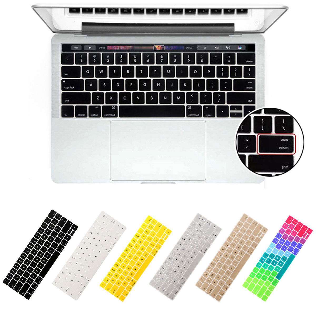 Chiffon de nettoyage en microfibre pour Macbook Pro 13 15 16 pouces, couverture anti-poussière, protection d'écran pour ordinateur portable