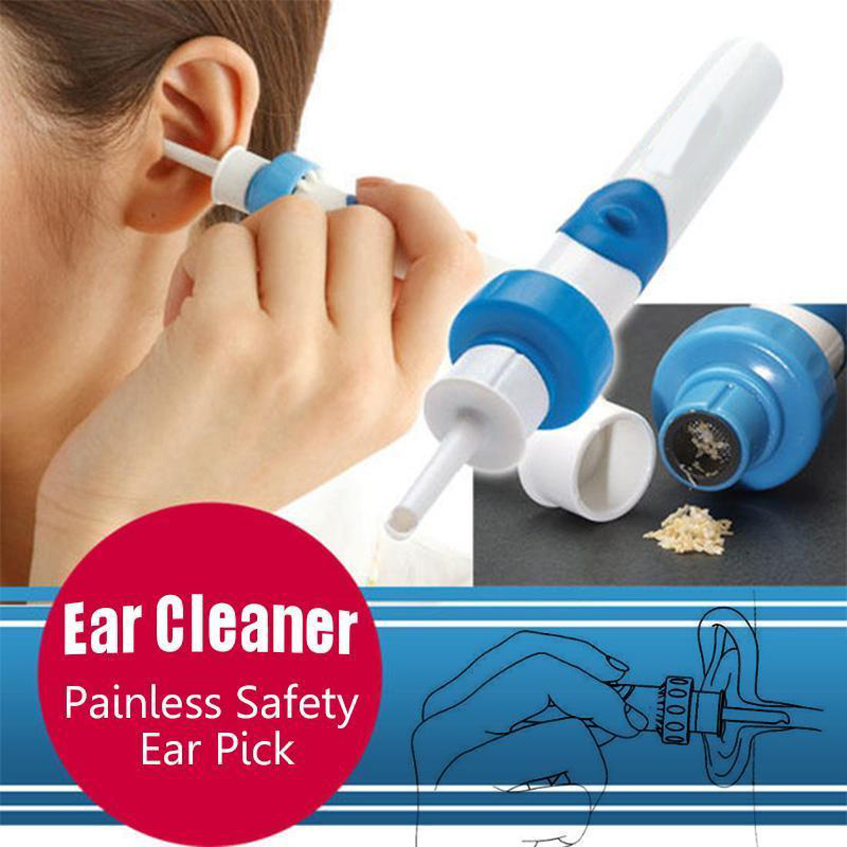 Nettoyage Électrique À Oreille Sécurité Utiles Sans douleur Sans fil ...