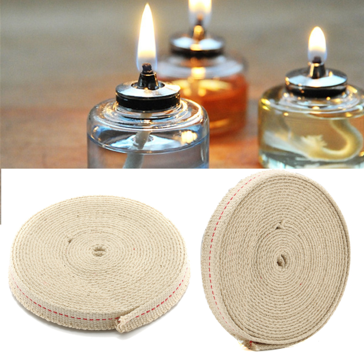 Mèche Pour Lampe à Huile NKlaus Set 2x1 Mètre 25mm 100% Coton Naturel Mèche Plate Mèche Dure Allemande Mèche Pour Lampe à Huile NKlaus Set 2x1 Mètre 25mm 100% Coton Naturel Mèche Plate Mèche Dure Allemande