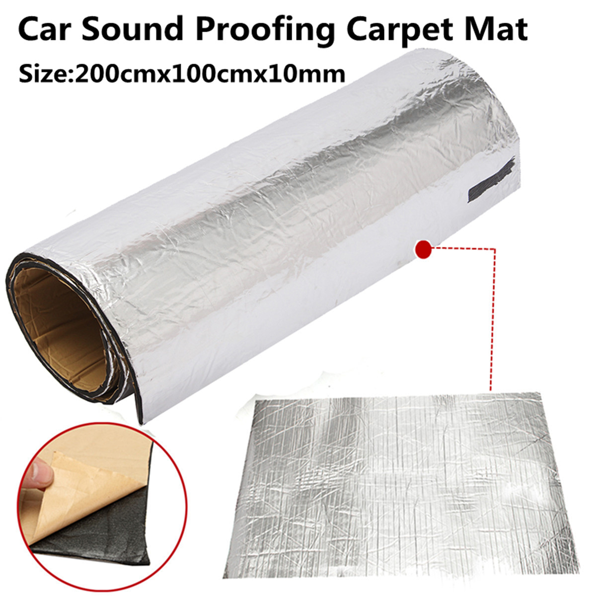 BESPORTBLE Voiture Isolation Mousse Voiture Insonorisant Mat/ériel 10Mm D/épaisseur 200X100 Cm Insonorisant Isolation Voiture Auto Automobile Accessoires Automobiles