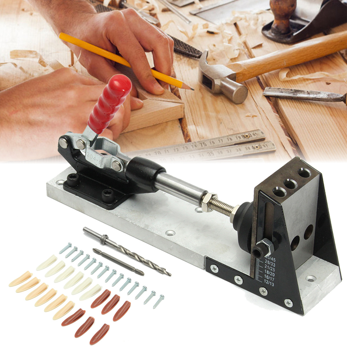 Pocket Hole Jig Wood Working Kit Portable Jig Joinery ...