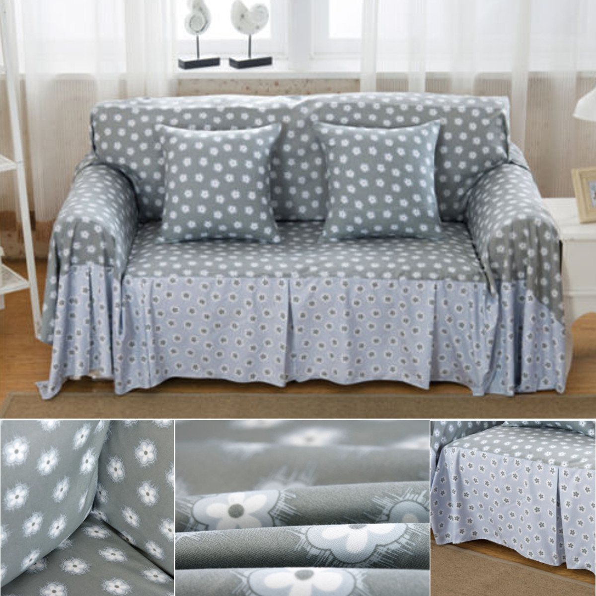 BellaHills Housse De Canapé 2 Places Extensible Kaki - Protège Canapé Antidérapant Surdimensionné 172-190 Cm