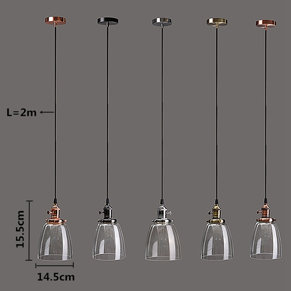 NEUFU E27 Abat  jour  suspension avec douille edison antique 