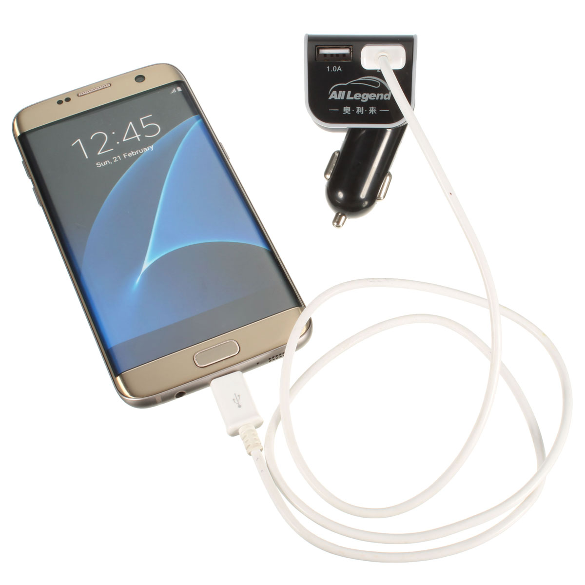 Адаптер автомобильного зарядного устройства на 2 USB порта 1.0A / 2.1A для смартфонов (Фото 1) Зарядные устройства Адаптер автомобильного зарядного устройства на 2 USB порта 1.0A / 2.1A для смартфонов (Фото 1)