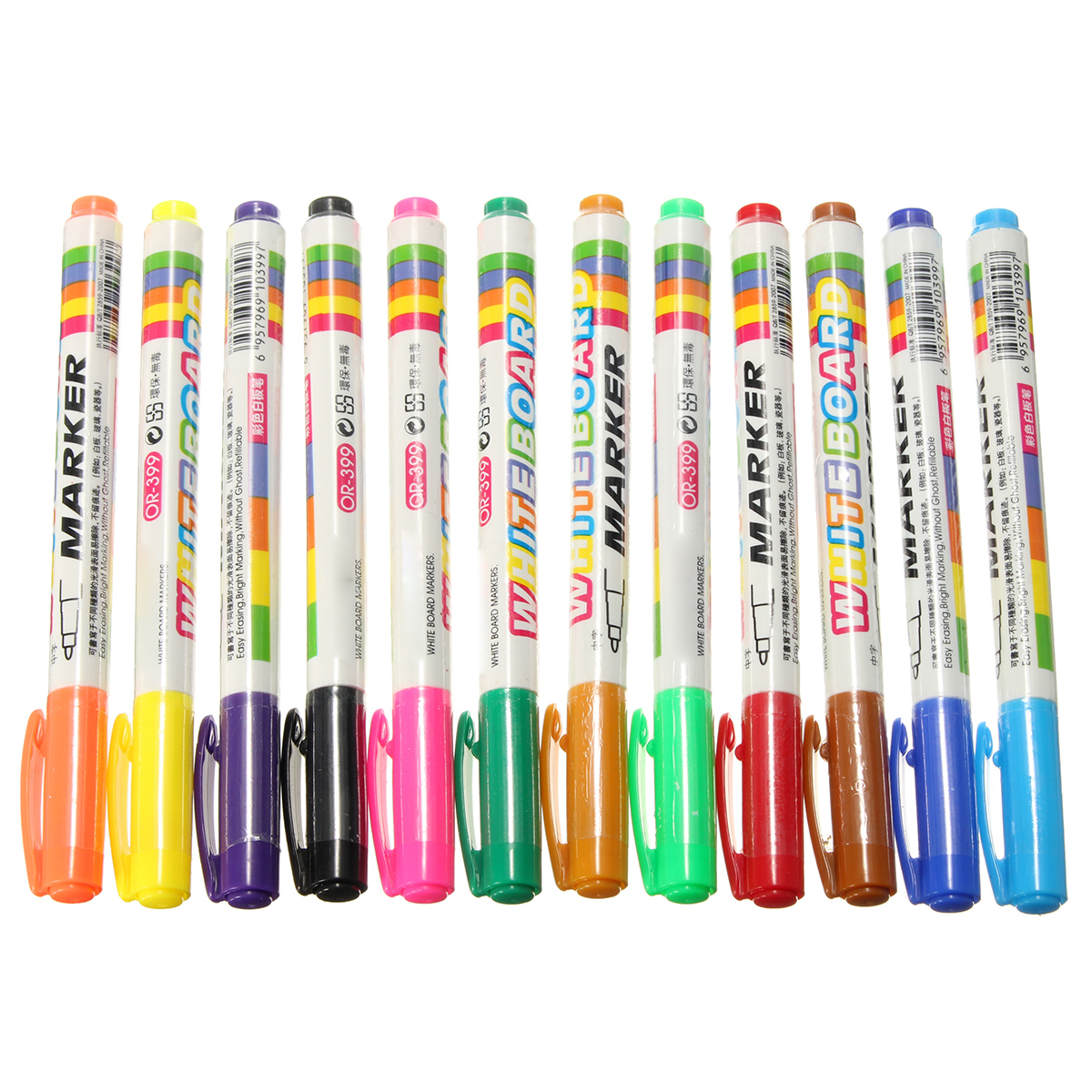 12 Colors Whiteboard Marker Pen White Board Children s Stationery Dry ...