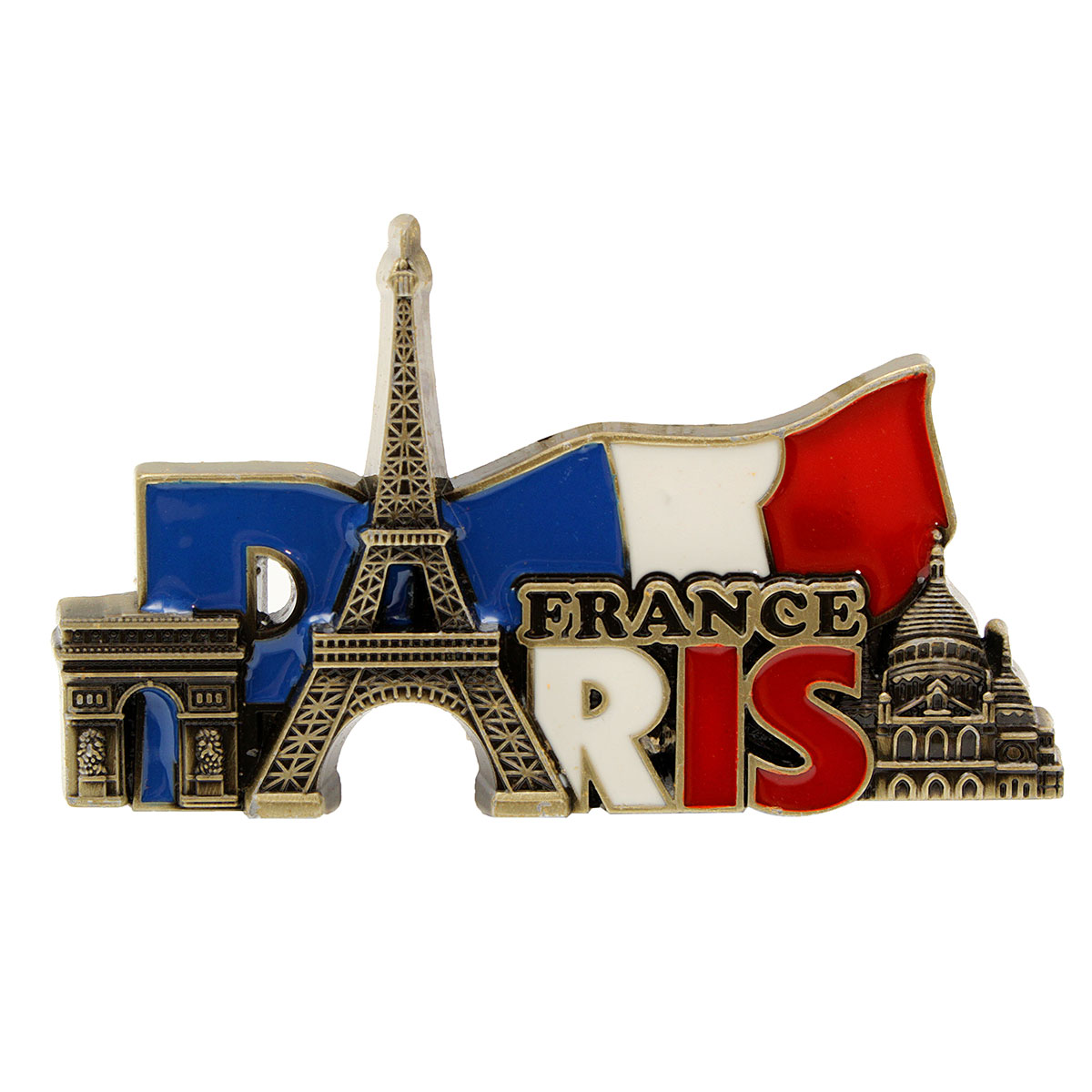 Aimant De Frigo Souvenir De France Paris - Modèle MG133, Dimensions 9x7.5 Cm, Neuf Avec Emballage