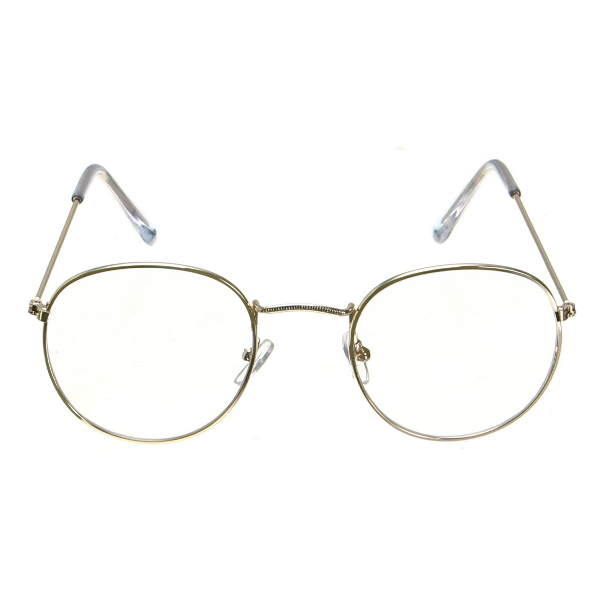 Unisex Vintage Oval Eyeglass Frame Plain Glass Clear FullRim