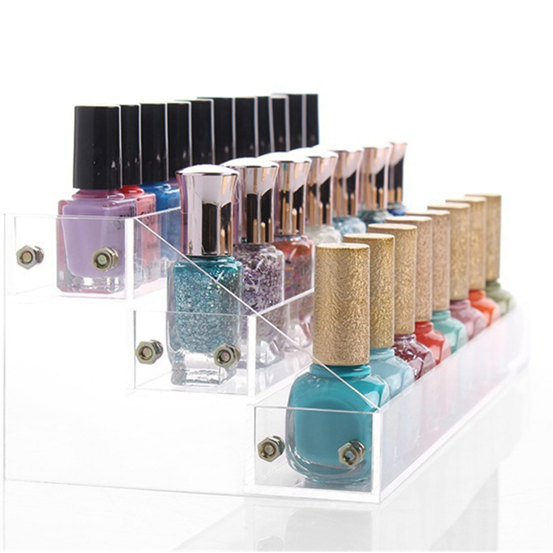 Étagère à Vernis 7 Niveaux Transparente - Range Jusqu'à 70 Flacons De Vernis à Ongles Et Cosmétiques