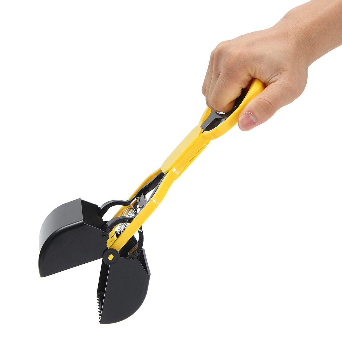 Pet Dog Cat Pooper Scooper Jaw Poop Clean Pick Up Waste Scoop Long