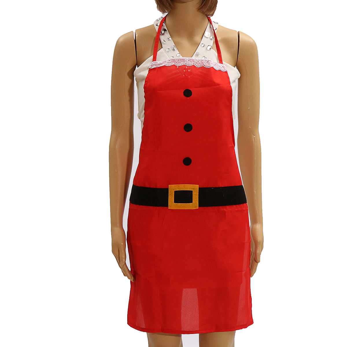 2 Tabliers De Cuisine ViLiyDuo - Imperméables Avec Poches - Rouge Et Noir - Uni-Sexe