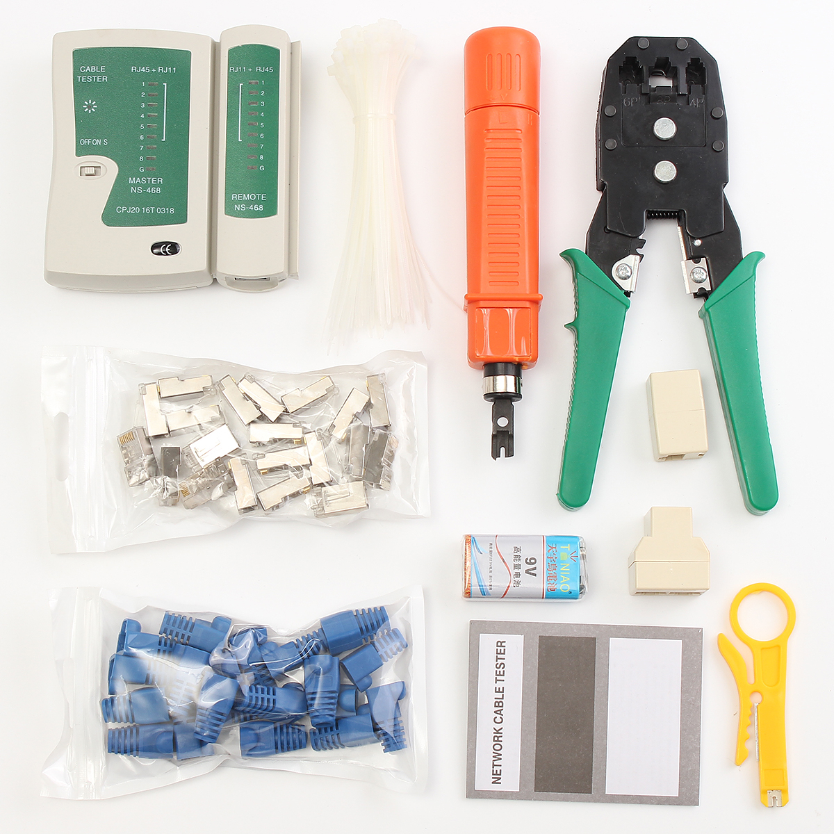 9PCS Testeur De Network Réseau Câble Kits d’Outils De Réparation d ...