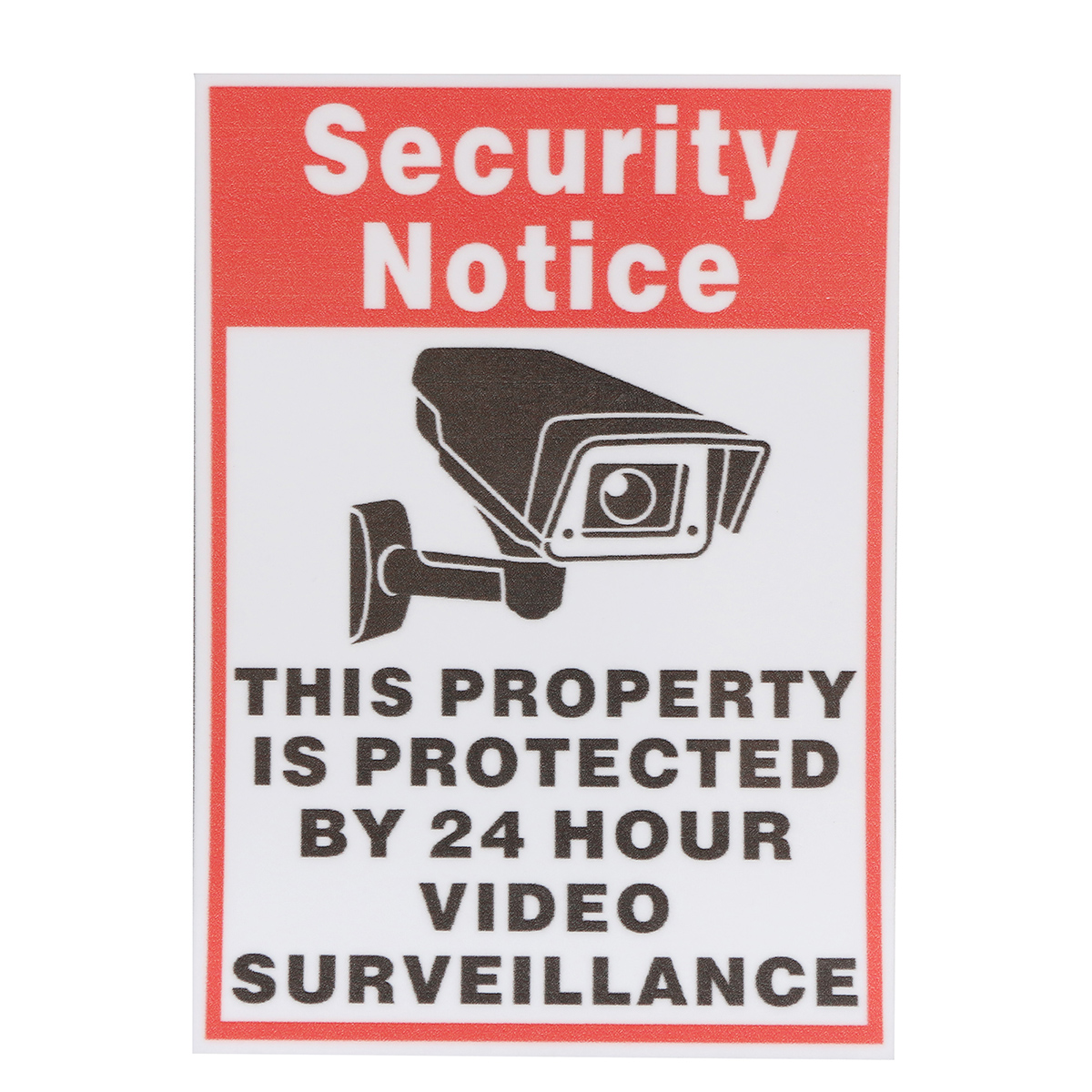 10x Protected By 24 Hour Video Surveillance Camera Signs Safety Sticker Warning 11street