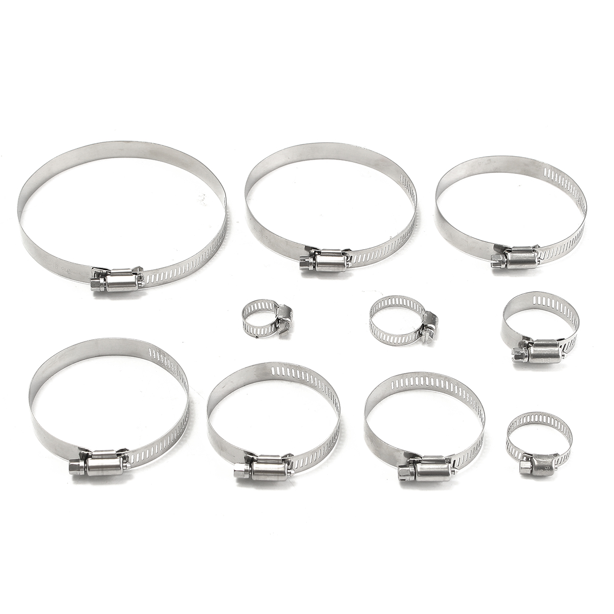 Colliers De Serrage Inox Universels Pour Tuyau Essence/carburant - 5 Mm à 14 Mm - Lot
