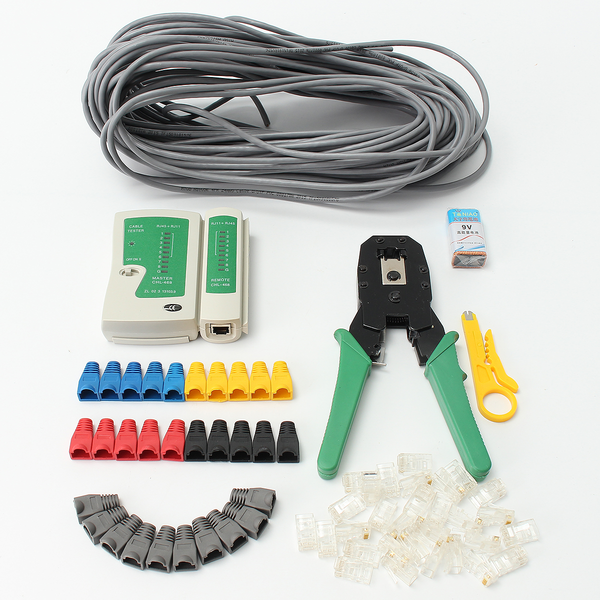 TEMPSA kit Outil de Reseau Reparation Pince Couteau RJ45 Cat5e Cat6 ...
