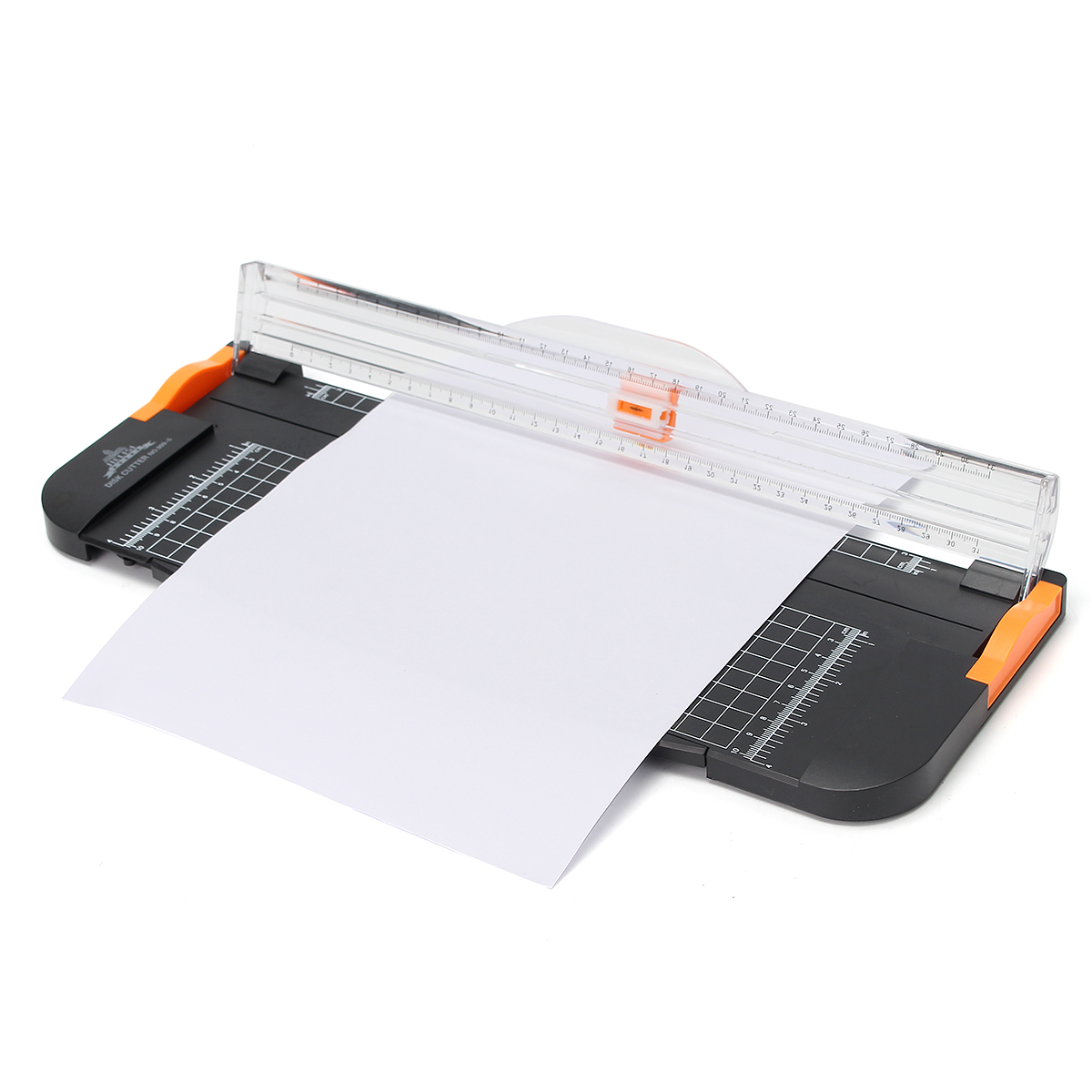 Bahob® Coupe de papier de précision A4 12 feuilles avec sécurité automatique et règle latérale pour carte détiquette de papier de coupe standard 
